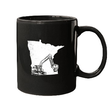 Discover Excavator Fun cool minnesota map art graphic theme Mugs