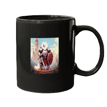 Discover Samoyed Pet Knight Funny Dog Medieval Mugs