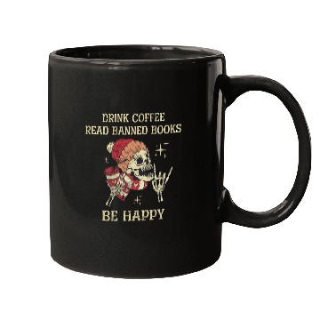 Discover Book Fun Drink Coffee Read Banned Books Be Happy Mugs