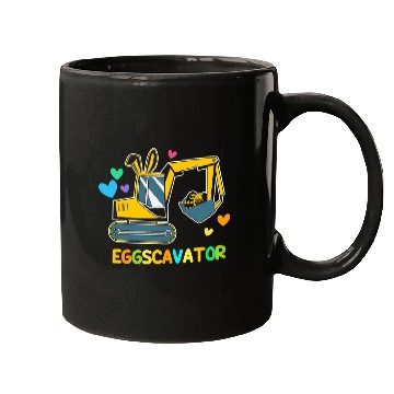 Discover Excavator Fun Easter Egg Hunt Eggscavator Cute Bunny Eared Mugs