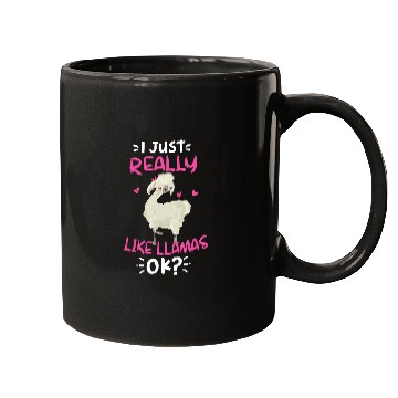 Discover Llama Pet I Just Really Like Llamas Ok Cute Llama Lover Gifts Mugs