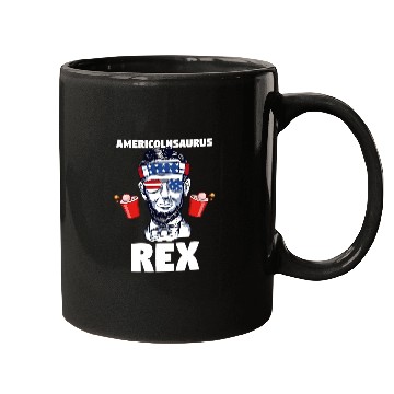 Discover Dinosaur Pet Americolnsaurus rexs Abraham Lincoln Mugs