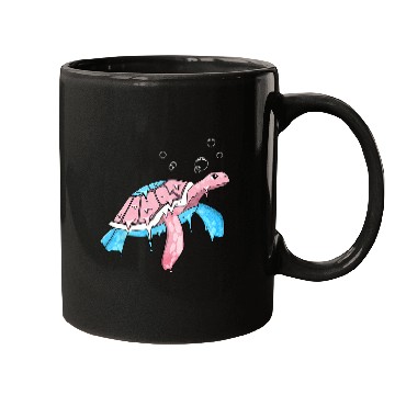 Discover Turtle Pet LGBT Transgender Pride Trans Flag Sea Turtle Subtle Mugs
