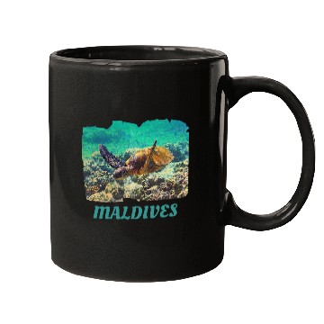 Discover Turtle Pet Maldives Vacation Sea Turtle Scuba Diving Mugs