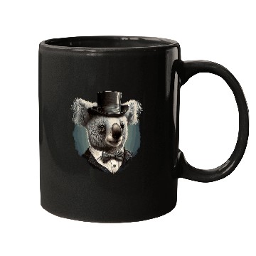 Discover Koala Pet Wearing Fancy Top Hat 02 Mugs