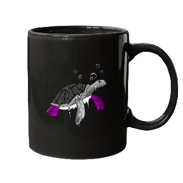 Discover Turtle Pet LGBT Asexual Pride Ace Flag Sea Turtle Subtle Mugs