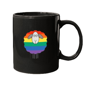 Discover Sheep Pet Rainbow Pride Flag Patterned Mugs