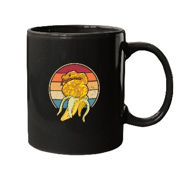 Discover Python Pet Retro Pythonidae Snake Owner Snake Lover Banana Ball Python Mugs