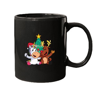 Discover Unicorn Pet cute Christmas motif reindeer unicorn Christmas tree Mugs