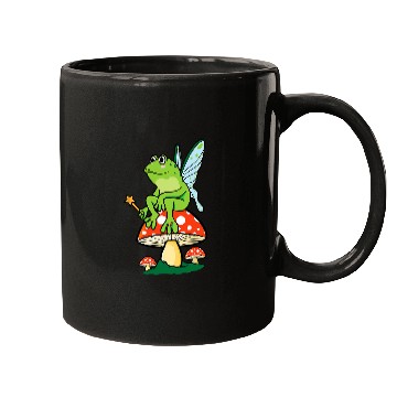 Discover Frog Pet Cottagecore Aesthetic Frog Fairycore Mushroom Goblincore Mugs