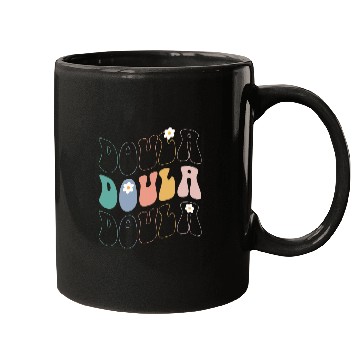Discover Doula Groovy Retro Birth Doula Midwife Women Midwives Mugs