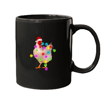 Discover Chicken Pet Christmas Light Tree xmass Santa 0 Mugs