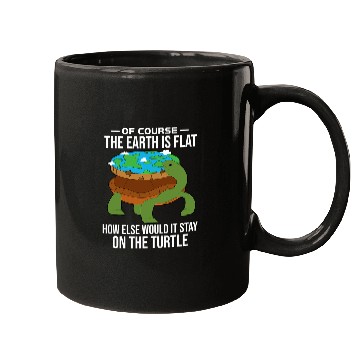 Discover Turtle Pet conspiracy theory flat earth turtle globe funny Mugs