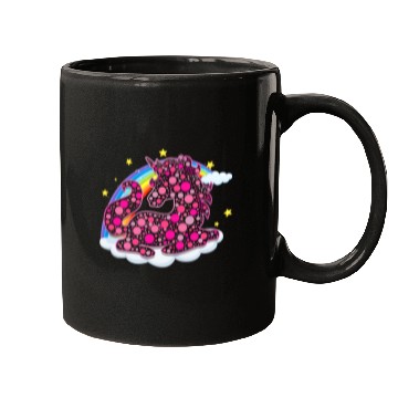Discover Unicorn Pet Pattern Rainbow Unicorn Art September International Dot Day Mugs
