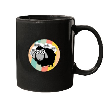 Discover Sheep Pet Funny Black Sheep Of The Family Rainbow Pride Kawaii Animal Mugs