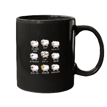 Discover Sheep Pet Farmers Farmer Comic Cartoon Sheep Wool Mugs