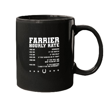 Discover Horse Pet Farrier Hourly Rate Blacksmith Horseshoe Forge Mugs