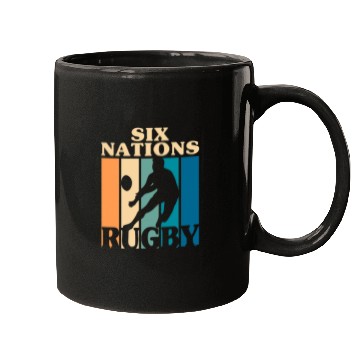 Discover Sport Rugby 6 Nations englands France Wales Scotland Italy Ireland 2 Mugs