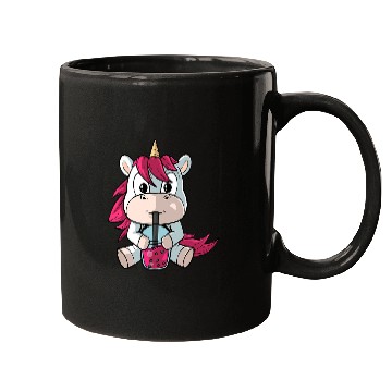 Discover Unicorn Pet loves bubble tea Mugs