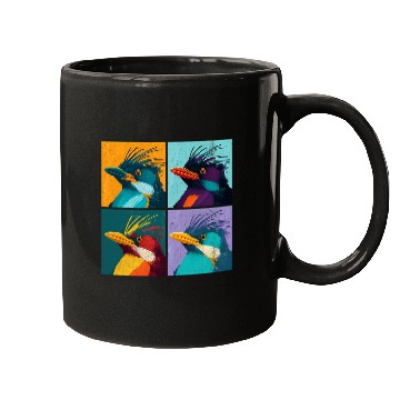 Discover Penguin Pet Macaroni Penguin Pop Art Design Illustration Colorful Animal 01 Mugs