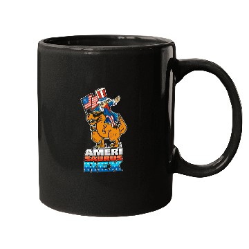 Discover Dinosaur Pet AmeriSaurusRex 4th Of July Mugs