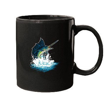 Discover Fishing Fun Deep Sea Fishing swords Fish Mugs