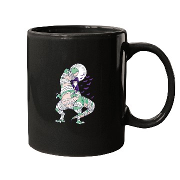 Discover Dinosaur Pet Halloween Trex Dinosaur Mummy and Wizard Bats Funny Costume Mugs