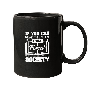 Discover Book Fun if you can read this ced to put book down rejoin society Mugs