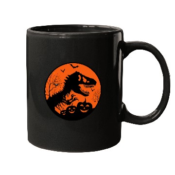 Discover Dinosaur Pet Halloween Night Pumpkin JackOLantern TRex 8 Mugs