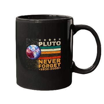 Discover Astronaut Job Pluto Never Forget Watercolor Retro Style Space Science Mugs