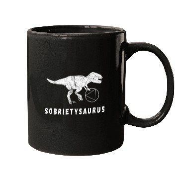 Discover Dinosaur Pet Sober Sobriety TRex Dino AA Support Narcotics Anonymous Mugs