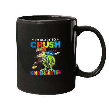 Discover Dinosaur Pet Im Ready To Crush Kindergarten Dinosaur First Day Of School 1 Mugs