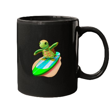 Discover Turtle Pet Surfing Mugs