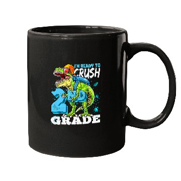 Discover Dinosaur Pet Ready To Crush 2nd Grade Dinosaur Back to School Boys Mugs