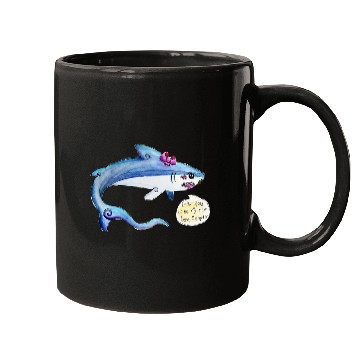 Discover Shark Pet Funny and Cute Tsundere Anime Thresher Shark Senpai Mugs