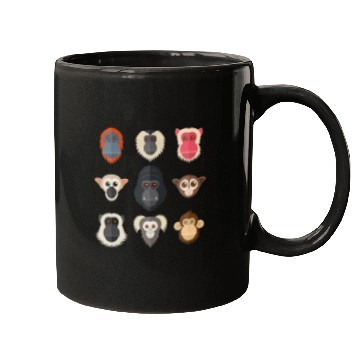 Discover Gorilla Pet Squirrel Lover Monkey Chimpanzee Gorilla Spider Monkey Squirrel Monkey 7 Mugs