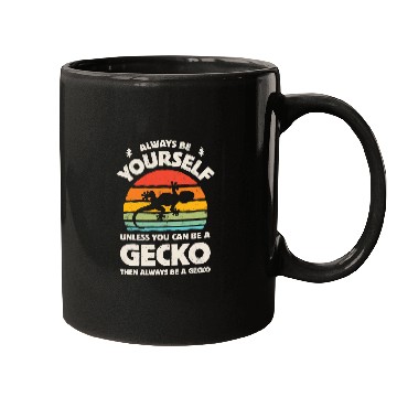 Discover Gecko Pet Always Be Yourself Retro vintages 70s Men Women Reptile Mugs