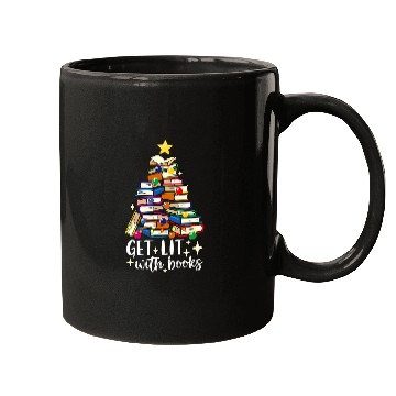 Discover Book Fun Get Lit With Books Christmas Tree Hanukkah Read Mugs