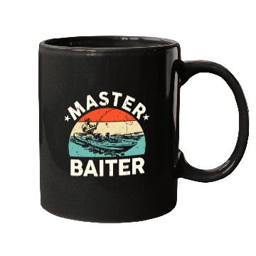 Discover Fishing Fun Master Baiter Kayak Fishing Dad Grandpa Fisherman Mugs