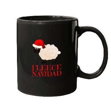 Discover Sheep Pet Funny Feliz Navidad Pun Sheep Fleece Navidad Mugs