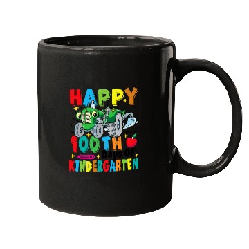 Discover Tractor Fun 100th Day 100 Days of Kindergarten For Toddlers Kids Mugs
