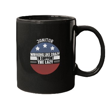 Discover Custodian Working Like crazys Funny Janitor Mugs