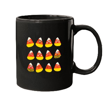 Discover Autism Puzzle Candy Corn Fall Halloween Mugs