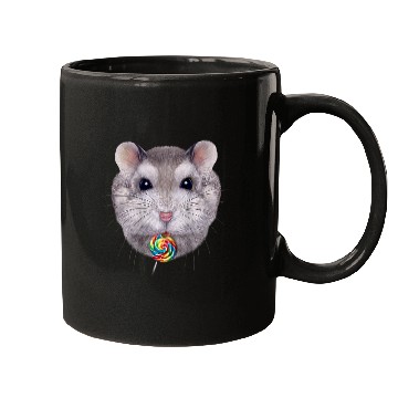 Discover Hamster Pet Grey Dwarf Hamster Lick Rainbow Lollipop Mugs