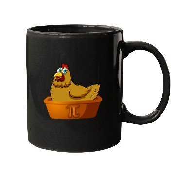 Discover Chicken Pet Pi Day Math Chicken Pot Pie Funny Geek Nerd Math Farmer Pi Mugs