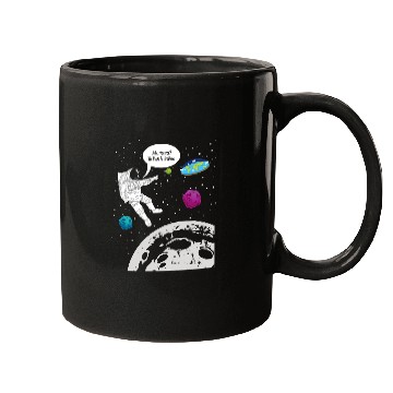 Discover Astronaut Job Funny Moon Landing Astronaut Flat Earth Mugs