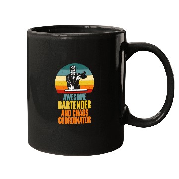 Discover Awesome Bartender and Chaos Coordinator Bartender Mugs