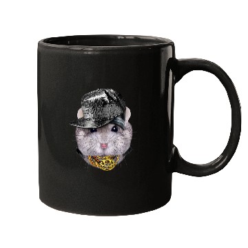 Discover Hamster Pet Grey Dwarf Hamster wearing Hip Hop Rapper Cap Mugs