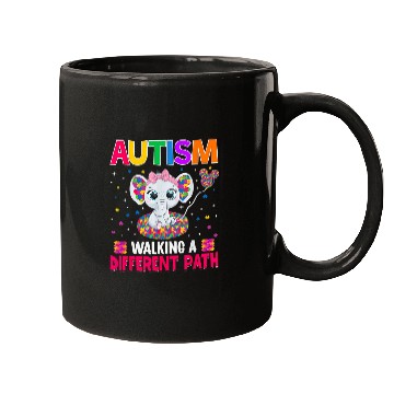Discover Autism Puzzle Walking a Different Path Support Autism Warriors Mugs
