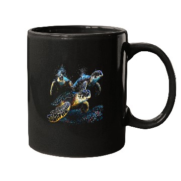 Discover Turtle Pet Tortoise Waterturtle Ocean Natural Environment 6 Mugs